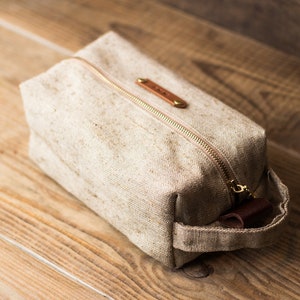 Heren toilettas Dopp kit Papa geschenken Bruidsjonkers cadeau Huwelijkscadeau Toilettas Vader cadeau Toilettas bruidsjonkers geschenken Toilettas afbeelding 5