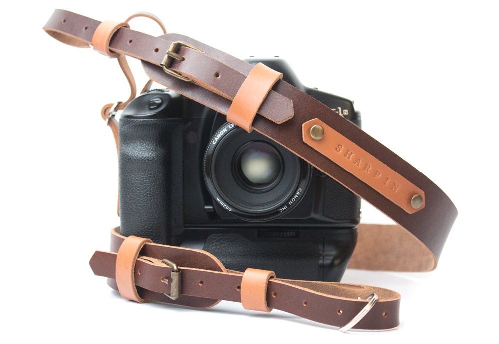 Personalized leather camera strap multicolor Nikon camera Etsy
