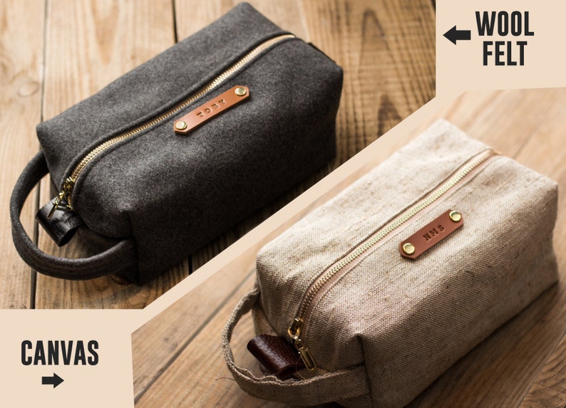 Mens toiletry bag Dopp kit Dad gifts Groomsmen gift Wedding gift Toiletry bag Father gift Toiletry case groomsmen gifts Toiletry case image 8