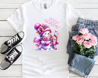 Schneemann PNG - "Cozy Season" - Sublimation - 300 dpi PNG digitaler Download für Sublimationsprojekte