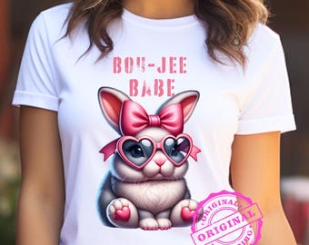 Bunny PNG "Bou-Jee Babe" Sublimationsbild - 300 dpi Png digitaler Download für Sublimationsprojekte.