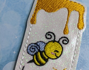 Embroidered Honey Bee Bookmark