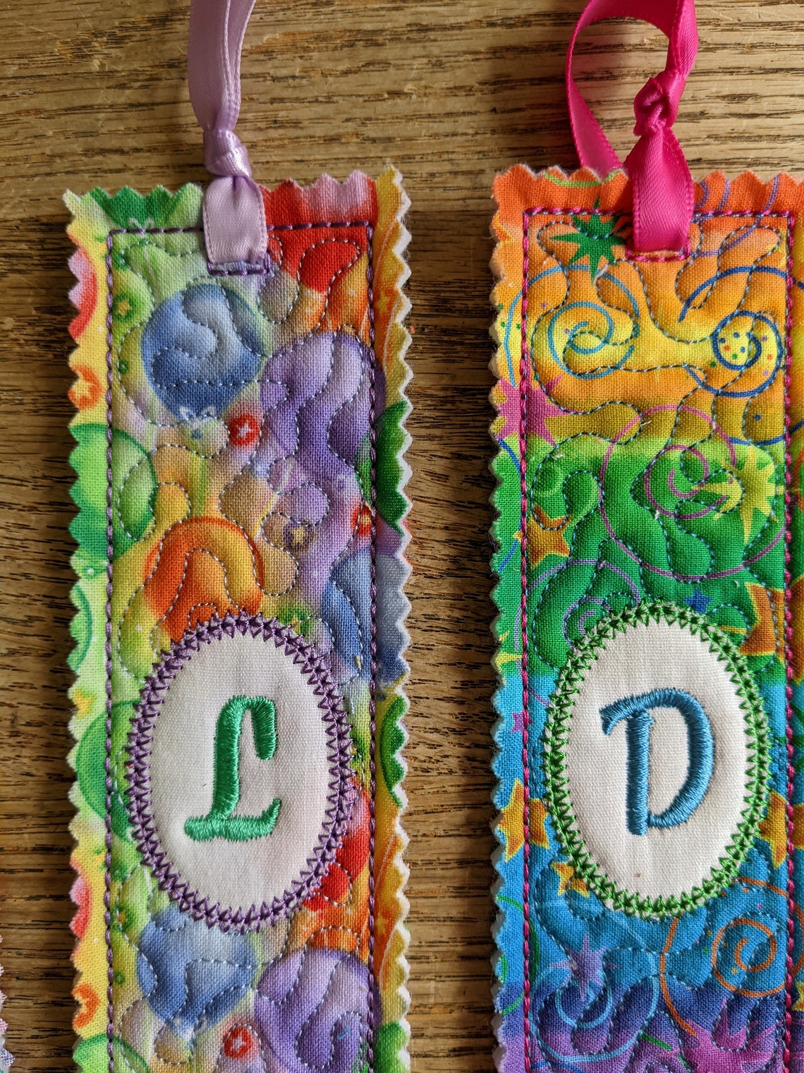 Personalized Embroidered Bookmark Etsy