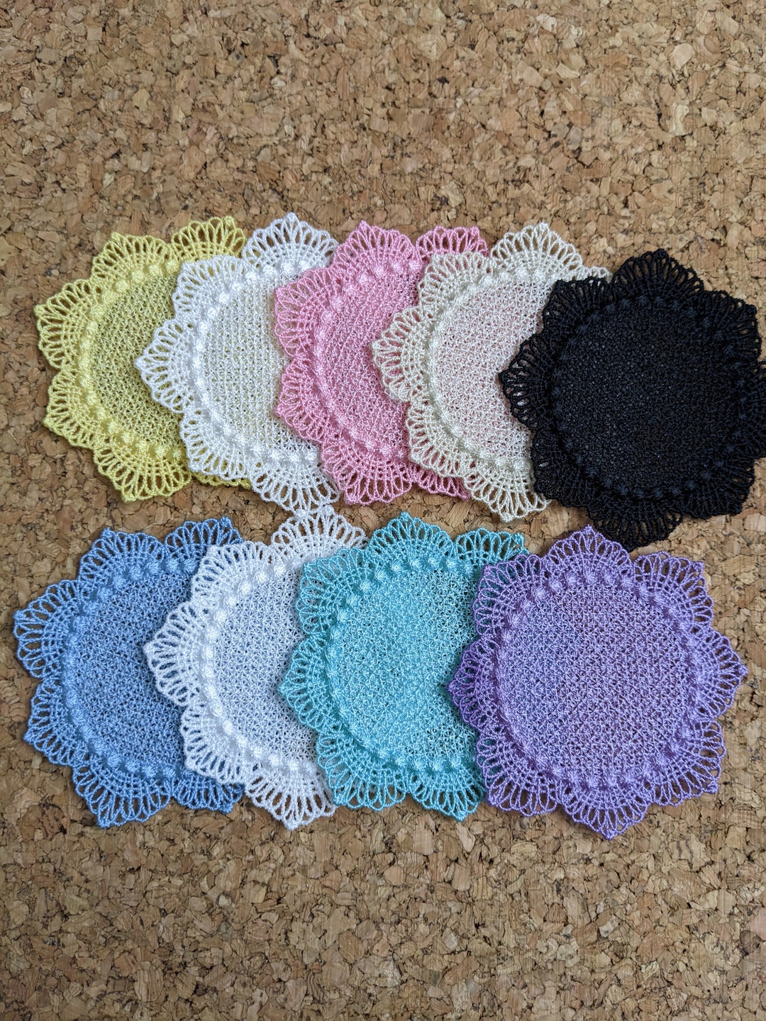 Miniature Dollhouse Doily, 1:12, 9 Colors to Choose From, 3.25 Inch ...