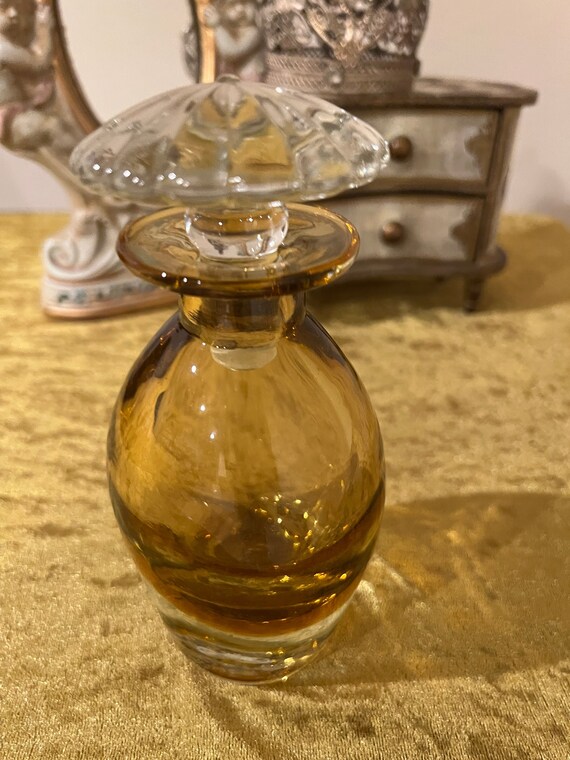 Collectibles Antique Blown Glass Hand Painted Cologne Bottle Art