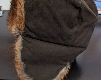 1960s fur trim wool hat