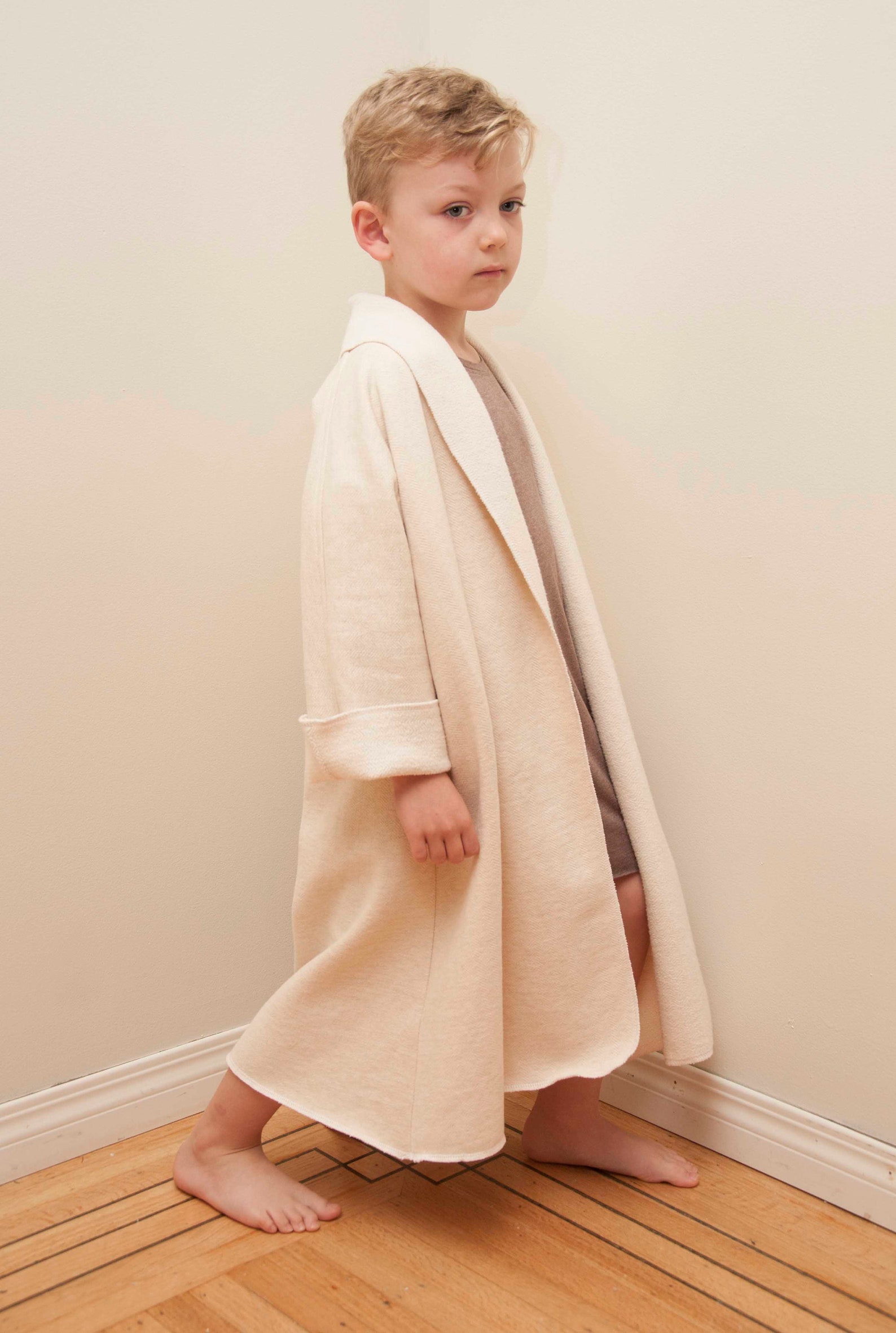French Terry Toddler Robe 6/12 months Almond Etsy