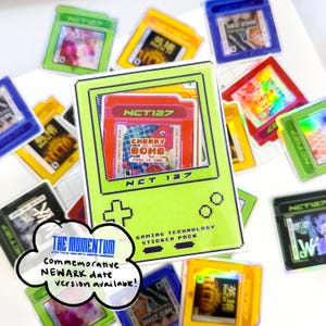 nct 127 gameboy songs vinyl sticker pack | gameboy cartridge stickers | kpop nctzen sticker deco