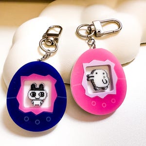 acrylic virtual pet keychain (b-grade) | laser cut 2000s y2k nostalgia keyring charm | bag accessory