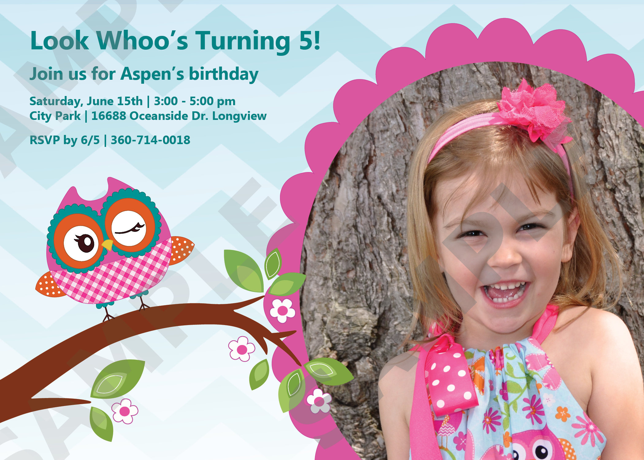 Owl Birthday Invitation Look Whoo's Turning...