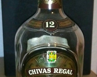 Vintage 1979 Chivas Regal Bottle 12 year Blended Scotch Whisky 4/5 quart Empty fifth