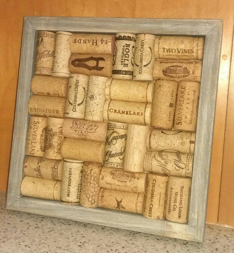 Wine Cork Trivet 8 X 8 Square Rustic Gray Hot Plate Etsy Singapore