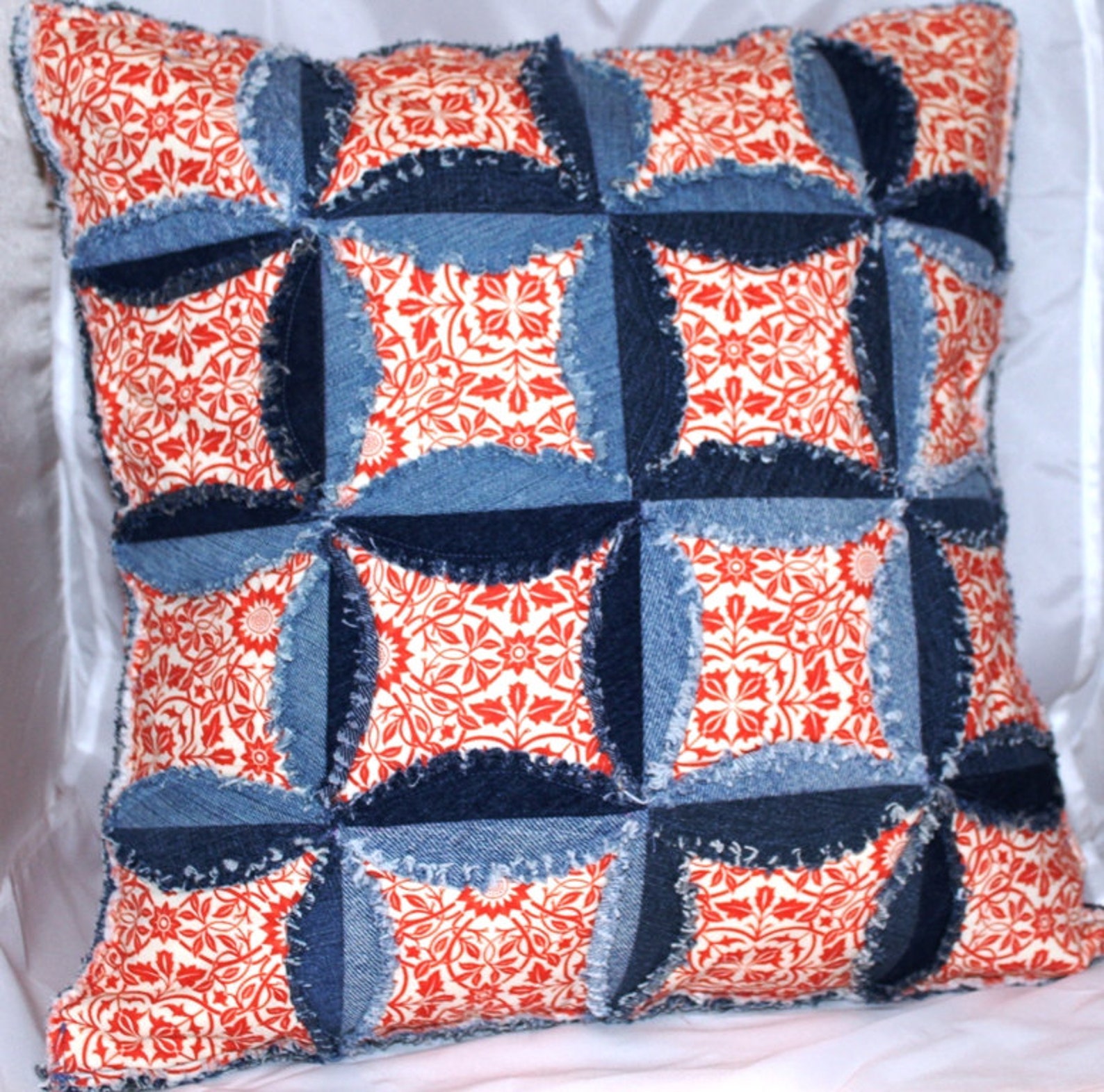 PDF DOWNLOAD Denim Circle Rag Quilt Pattern use Your Etsy