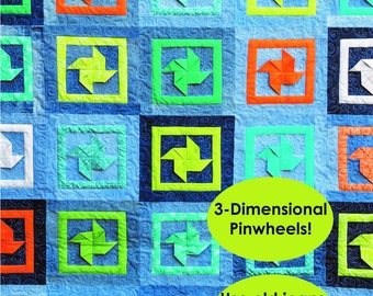 PDF Downlaod- (Dizzy Denim) Quilt Pattern using Recycled Jeans