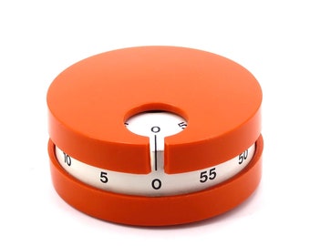 Orange "Minitimer" Timer Terraillon by Richard Sapper, 1970s / design, Moma collection, pop