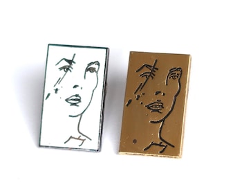 Pin oficial de Jane Birkin diseñado por Serge Gainsbourg, Entractes 1991 Francia / música, broche, joyería