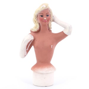 Plaster bust : blond pin up, 1950s / vintage, cortendorf, sculpture, statue, mid century, display, shop, doll