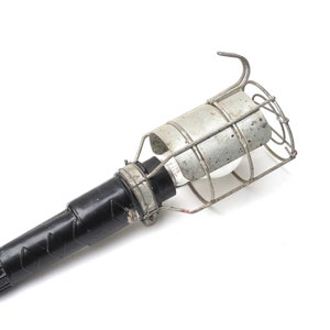 French cage lamp, industrial pendant light, 1950s / lighting, shabby chic, garage