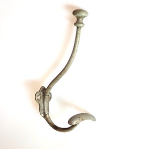 Antique Metal Wall Hooks Leaf Arrow Boho Long Hand Forged Coat Hat Towel  Hanging