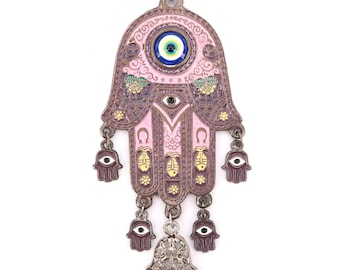 手作りハムサ ファティマの手 | 14x21cm | 金属製 | モロッコの守護の