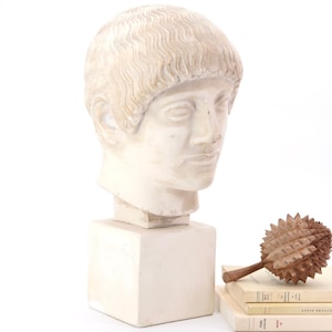 Plaster Greek bust : The blond boy, 1970s / Ephebe, Man, Art, Antic, Greece