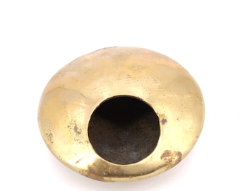 Modernist brass Orb ashtray, 1950s / in the style of Roger Tallon, Walter Bosse, Carl Auböck, Minimalist, Ikebana, Ufo