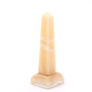 Alabaster obelisk sculptures or paperweights, 1970s / carved stone, boho chic, egypt, lucky charm talisman energy, folk