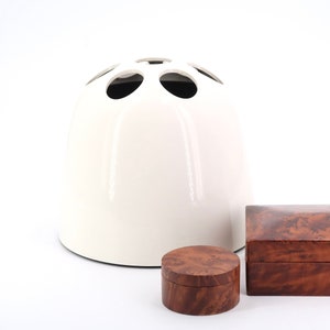 Vase Dedalotto Artemide by Emma Gismondi Schweinberger, 1970s / white plastique, italian design, italy vintage