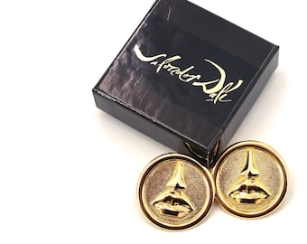 LARGE Salvador Dali earrings clips, 1990s / surrealism, surrealist, art, artist, avant garde