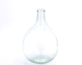 Small French Demi John, 1950s / glass bottle, vase, country, farmhouse, boho chic, folk