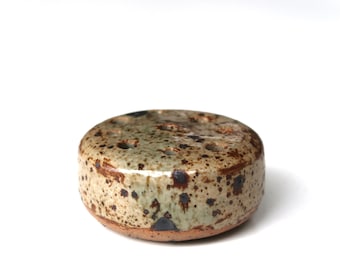 French stoneware ceramic ikebana vase by Suzanne Dauliach, 1970s / modernist form, vintage, art, potter, home decor