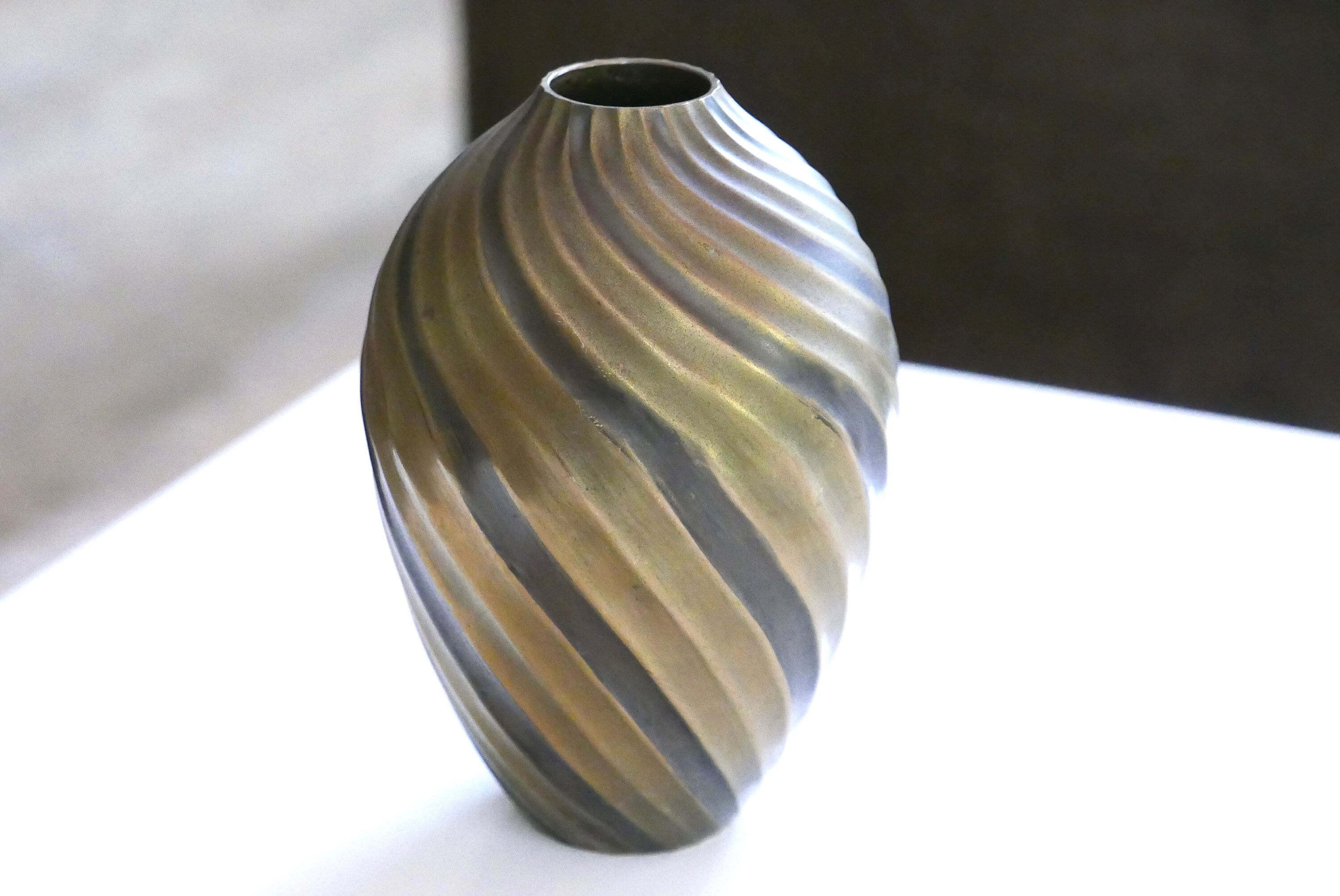 Vase en Laiton, Années 70/Vintage, Bohème Chic, Folk