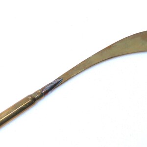 French brass paper knife with bullet, 1950s / militaria, war, France