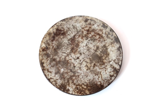 Dessous de plat en céramique de Alexandre Kostanda, Vallauris années 60 / plat, marron