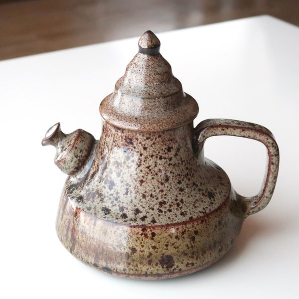 Théière en céramique de Alain Bresson, années 60 / rustique campagne bohème folk céramique