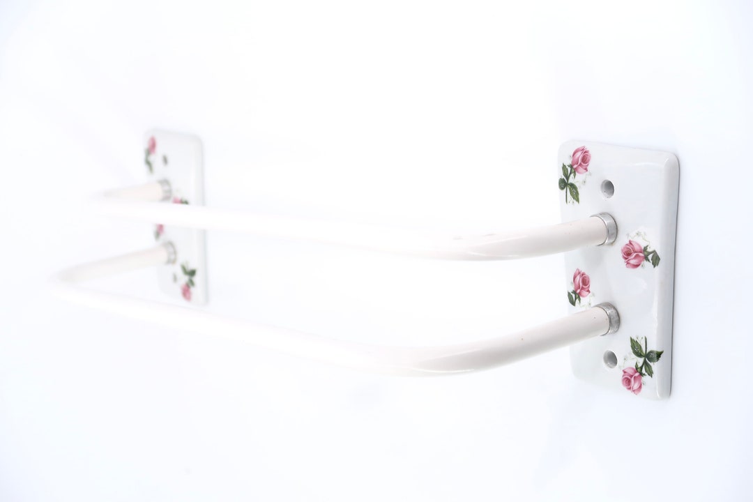 French Champs Elysées Paris Porcelain Towel Racks Floral - Etsy