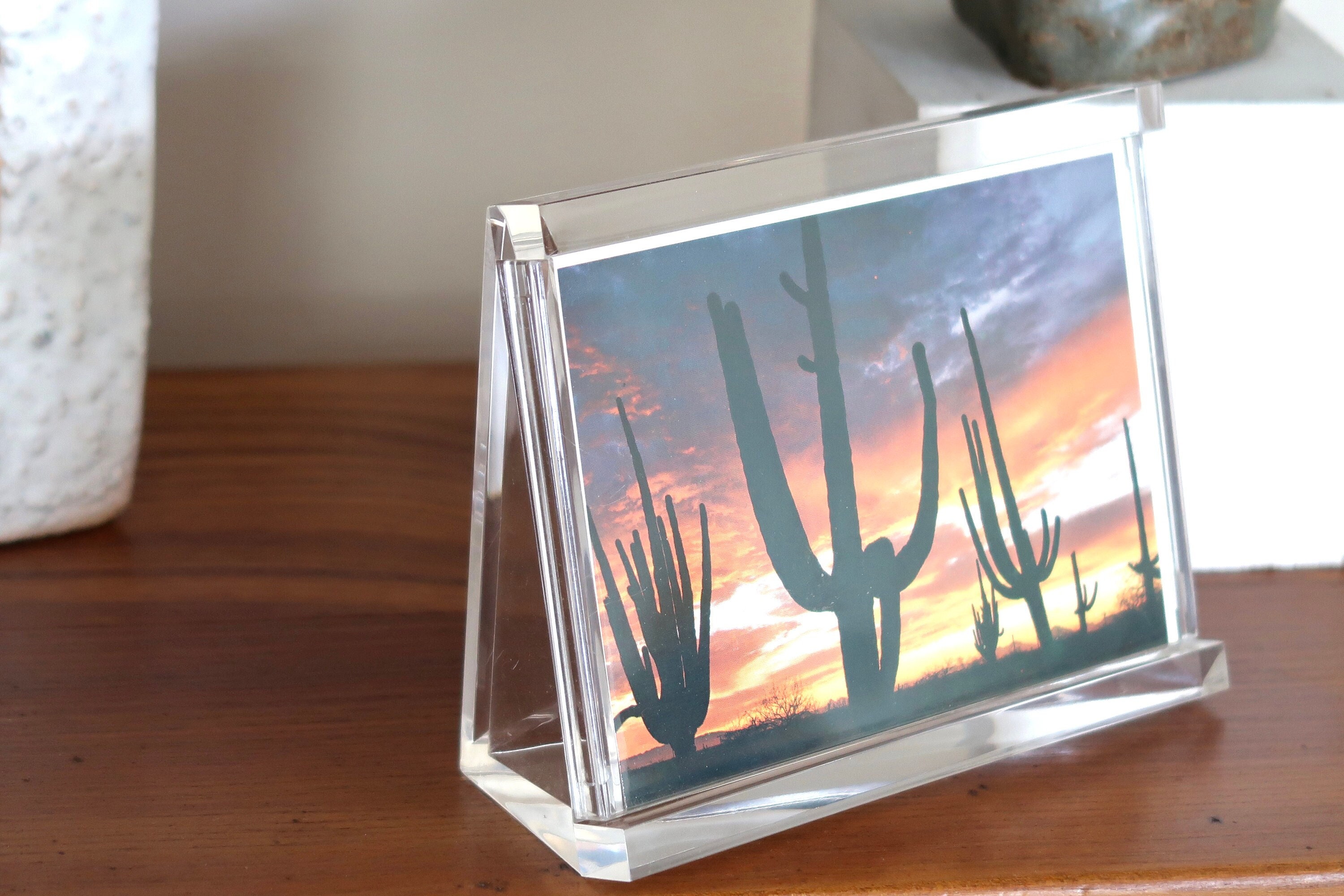 Cadre Photo à Poser Guzzini en Plexiglas, Made in Italy, Années 70