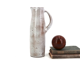 Jeanne & Norbert Pierlot Stoneware Pitcher, Ratilly France, French Brutalist Ceramic Jug, 1960s