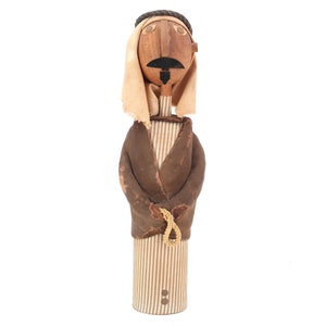 Frank Meisler wooden figurine, Israeli man, Made in Israel, 1960s / sculpture, Judaica, jewish art