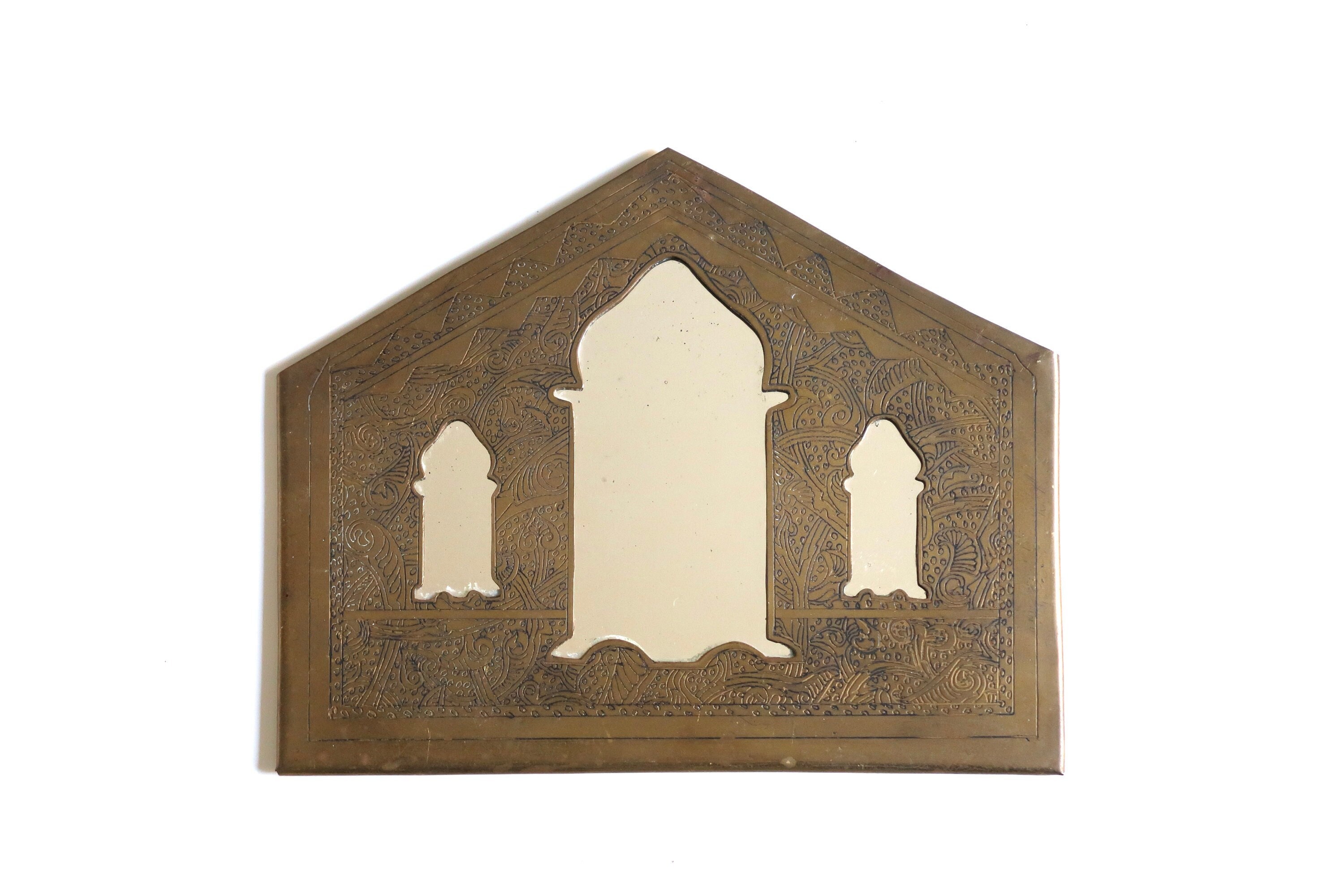 Miroir Marocain en Laiton, Années 60/Vintage Salle de Bain Boheme Chic Folk Maroc Ethnique