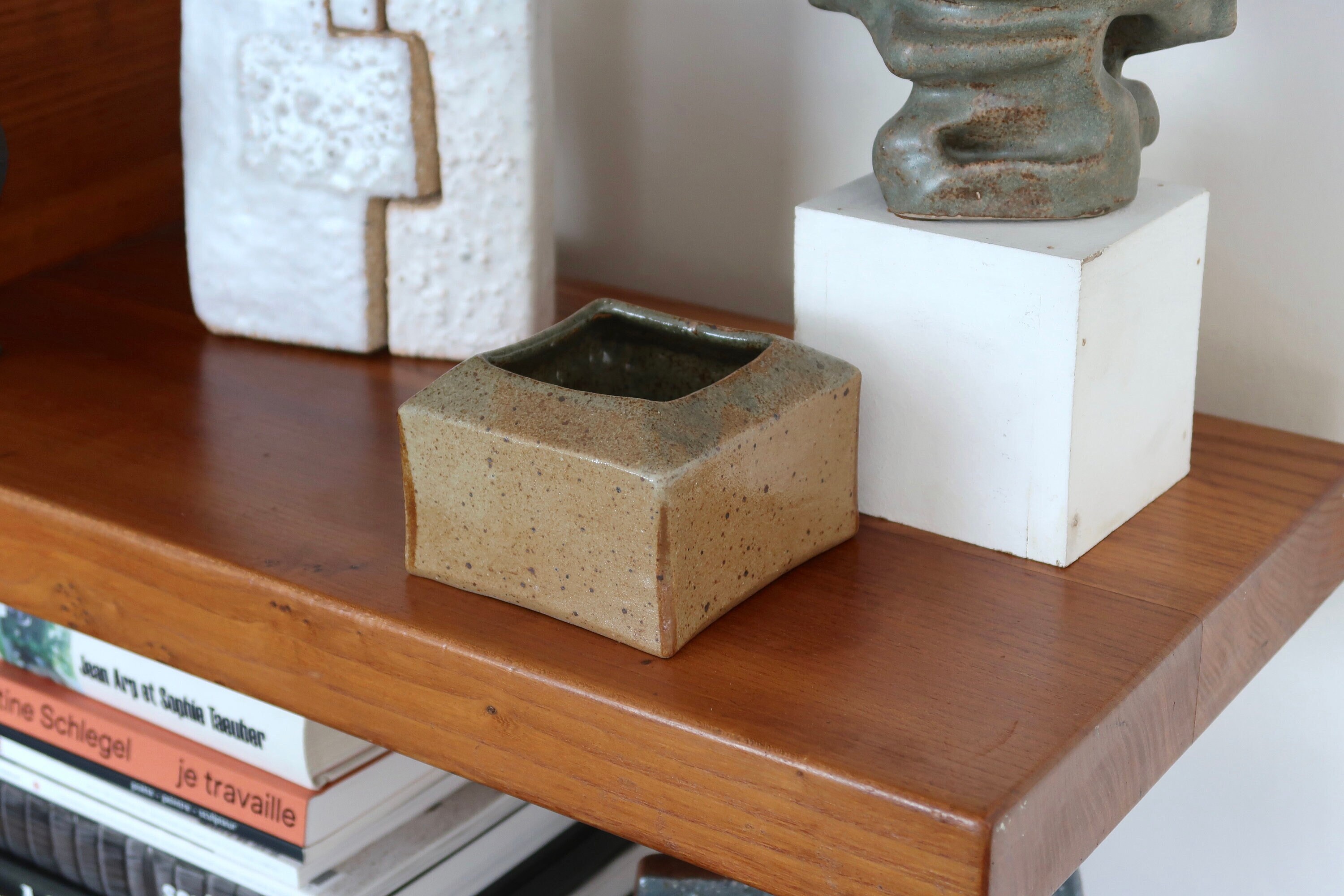 Vase en Grès, Années 50/Carré, Céramique, Vintage