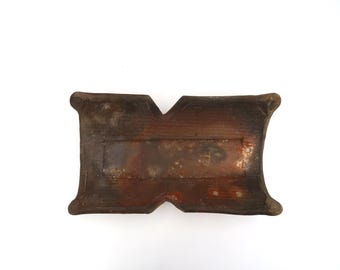 French stoneware ceramic dish by Eric Astoul, la Borne, 1998 / Wabi sabi, Home decor, tray, ring bowl, wood firing