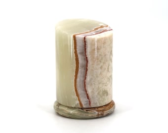 Vintage Onyx Table Lamp, 1970s / Natural Stone, Bedside Lamp, Home Decor, Brutalist Design