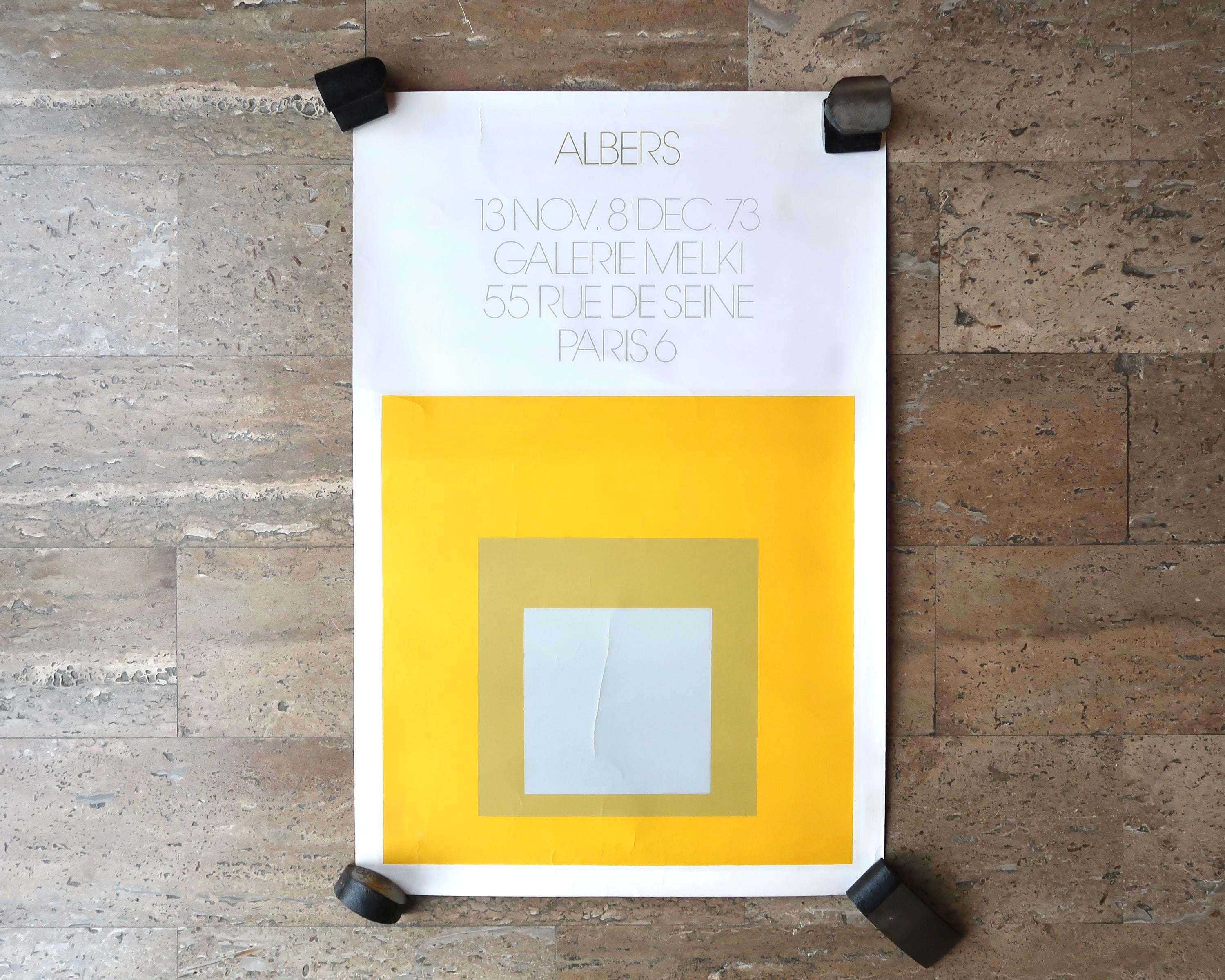 Original Print : Josef Albers, Galerie Melki Paris, 1973 / Vintage