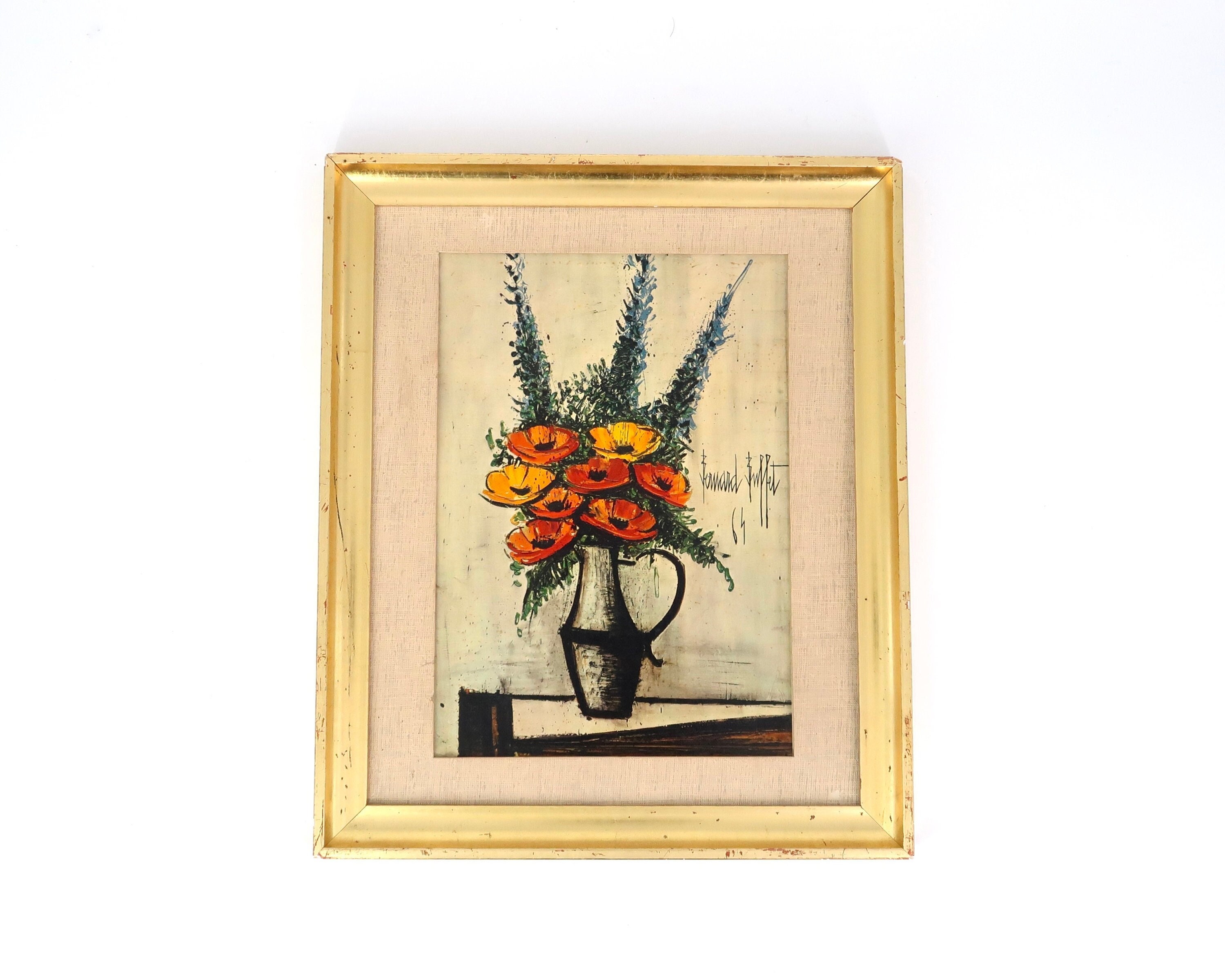Bernard Buffet 花瓶の花