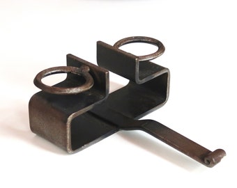 French iron candle holder, 1970s / modern, rustic, farmhouse, country, boho chic, folk