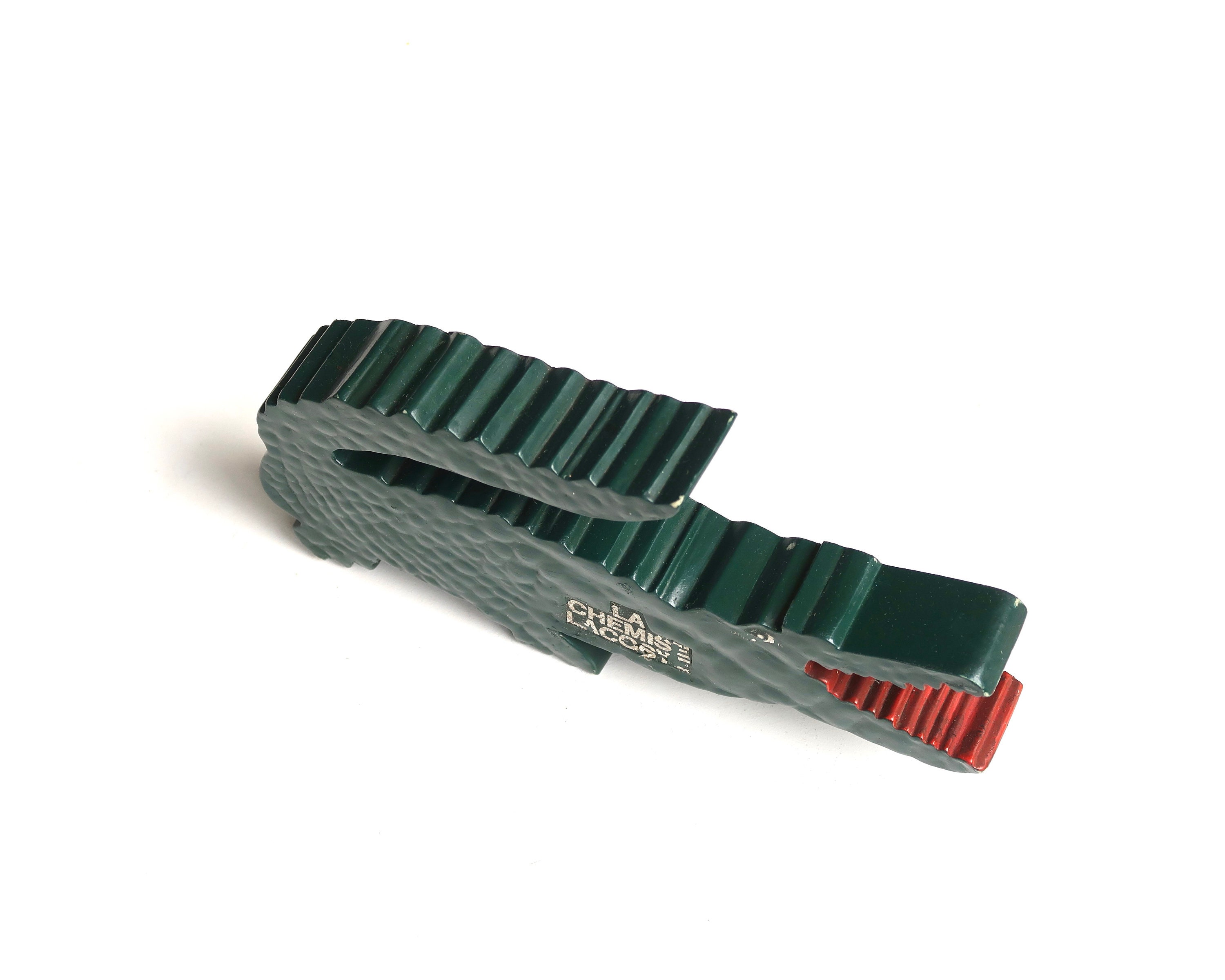 French Plastic Crocodile Sign LACOSTE, 1970s Vintage / Paperweight