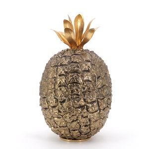 Ananas-Eiskübel aus goldfarbenem Metall und Kunststoff von Michel Dartois, 1970er Jahre / Hergestellt in Frankreich, Paris, Mauro Manetti