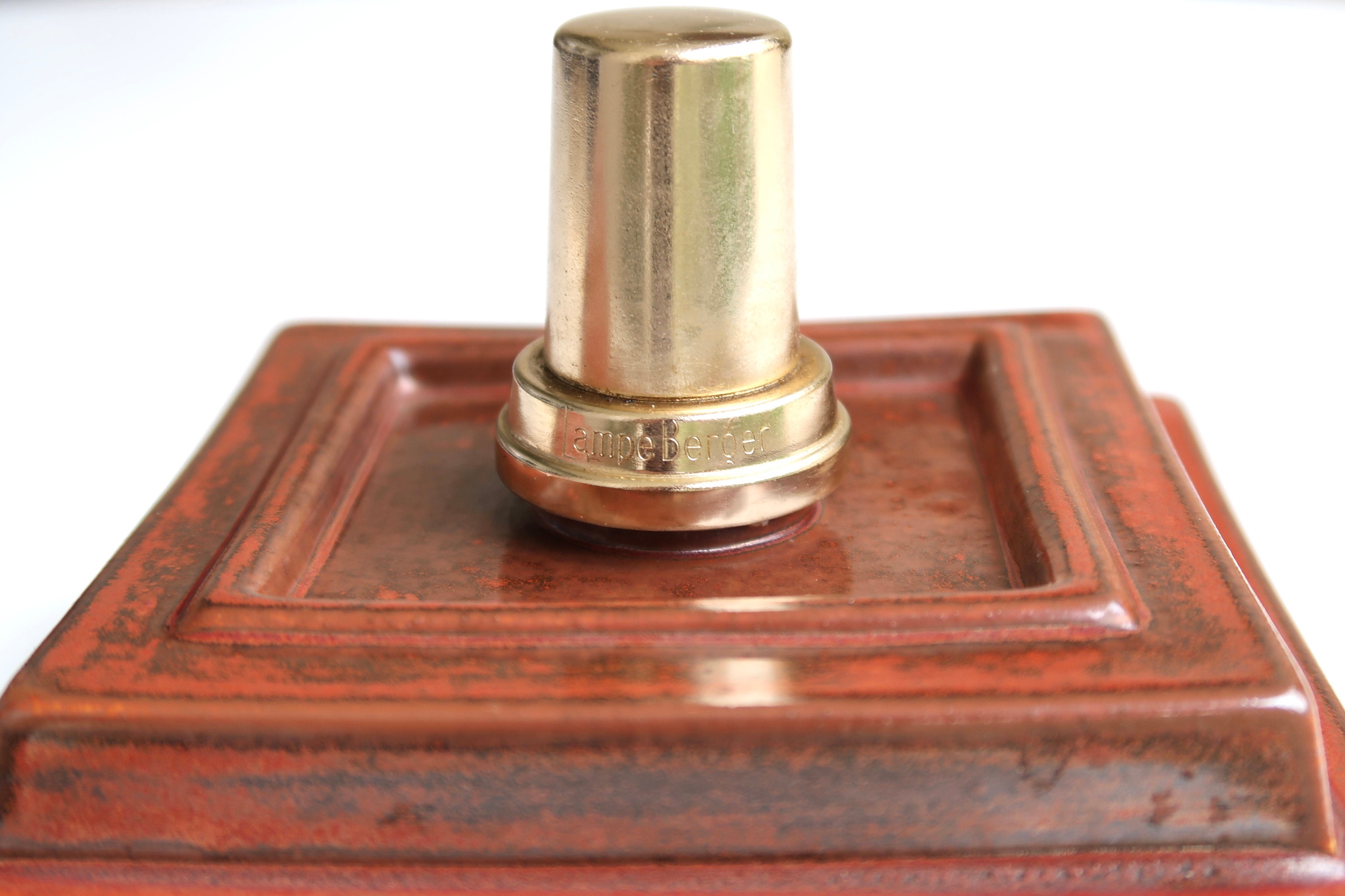 Lampe Berger Pierre Casenove Céramique Bleue Hiéroglyphes Égypte Vintage