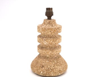 Steinsäulenlampe, 60er / Vintage, minimalistisch, beige